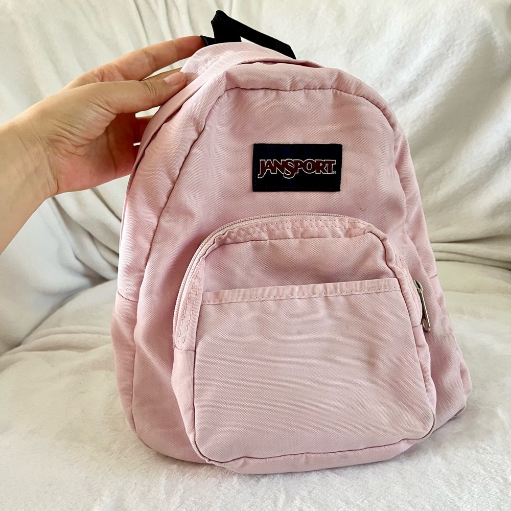 JanSport Half Pint Mini Backpack Misty Rose 12"